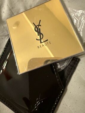 Yves Saint Laurent Gold and Black Compact Mirror Set